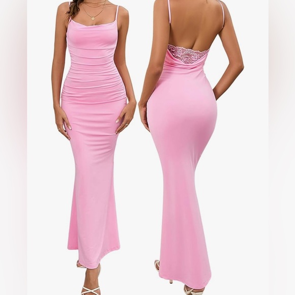 EYNMIN Dresses & Skirts - EYNMIN Pink Maxi Dress (Size Small)